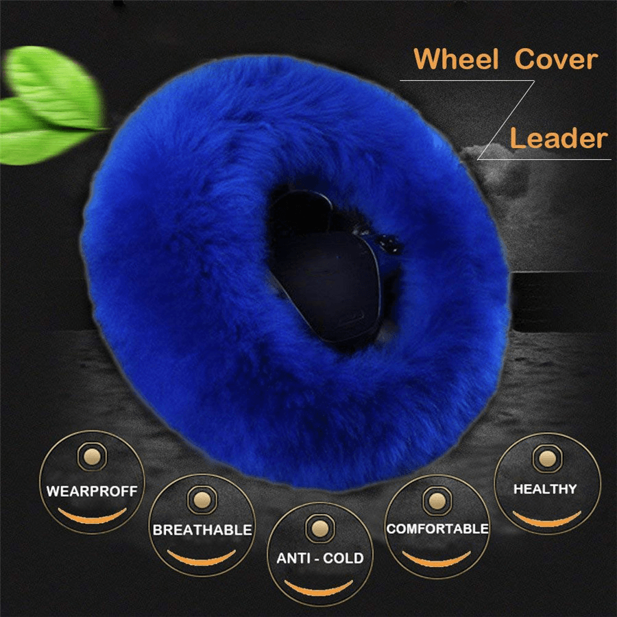Solid Colour Warm Fluffy Wool Car Set | 168DEAL