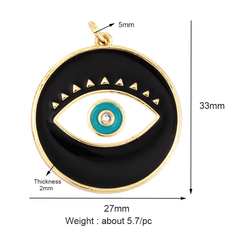 1 Piece Copper Devil’s Eye Pendant Jewelry Accessories