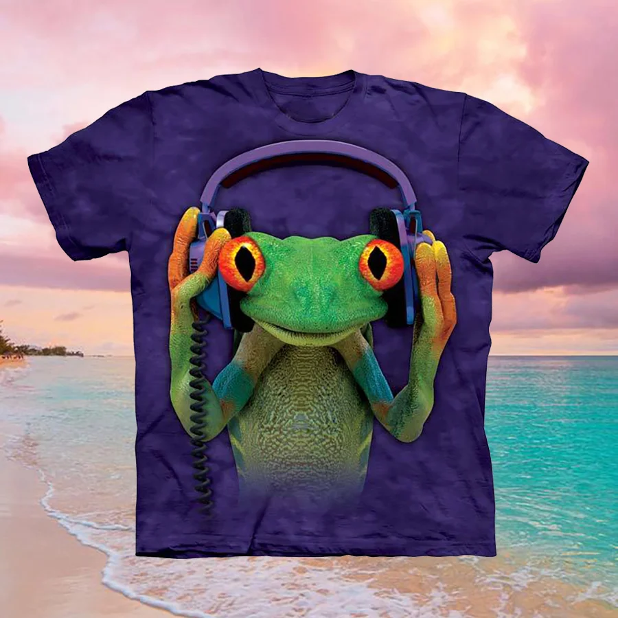 Cute frog pet 3D printed T-shirt / [viawink] /