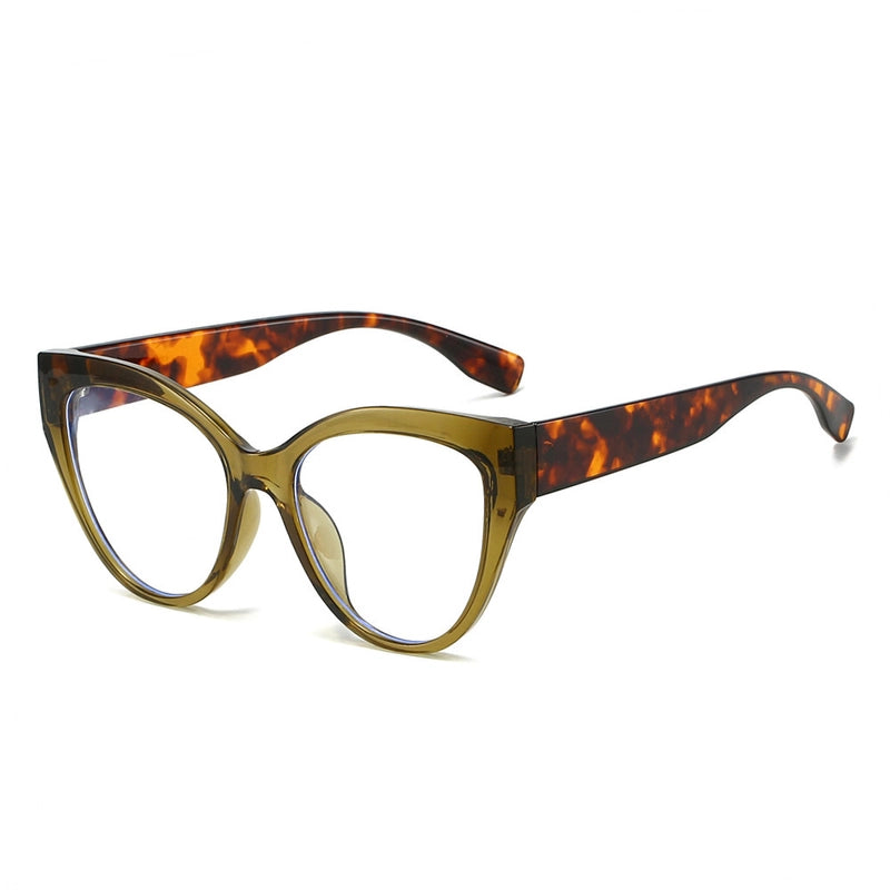 Casual Minimalist Color Block Solid Color Ac Cat Eye Full Frame Women’s Sunglasses