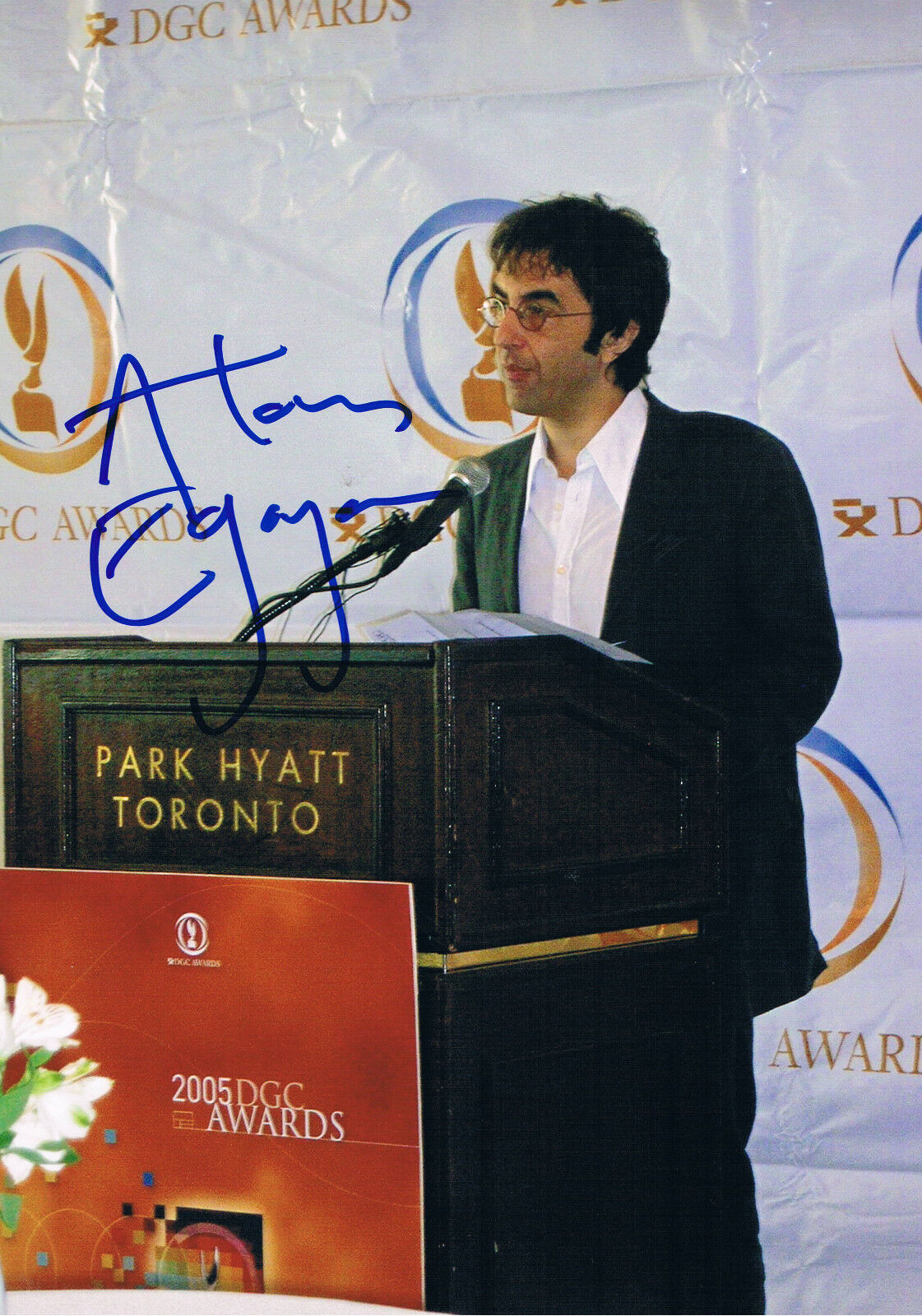 Atom Egoyan autograph 8x12