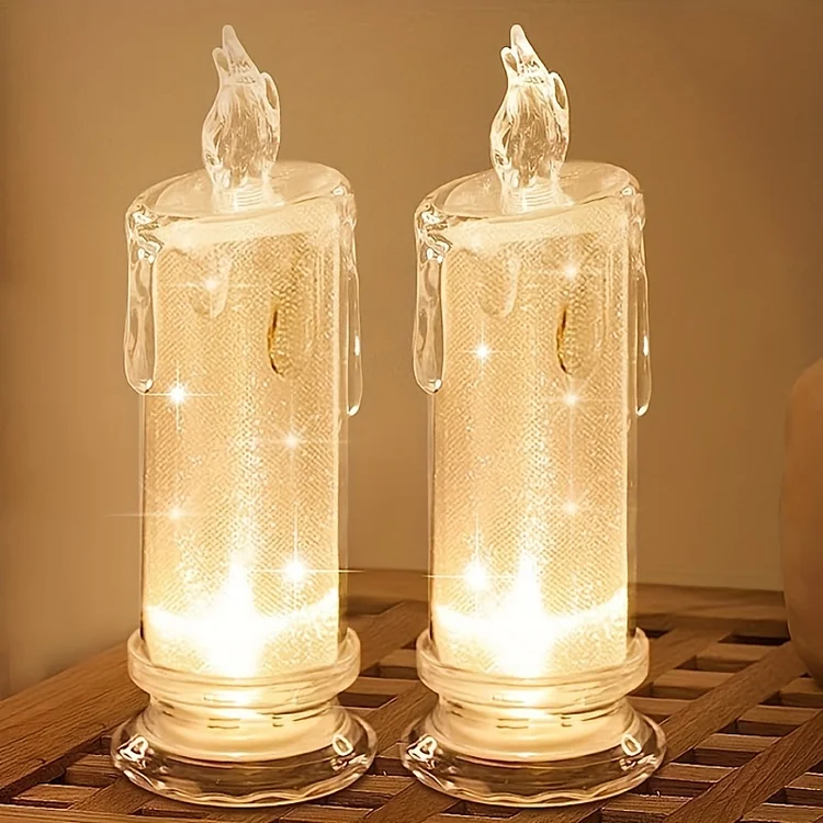 1pc LED Flameless Candles, Flickering LED Pillar Candles, For Graduation Party Wedding House Desk Bedroom Patio Decorations