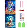 Combo Kit（2PCS)-Diamond Painting-DIY DIY Full Round Drill Violin Hourglass (30*40CM)