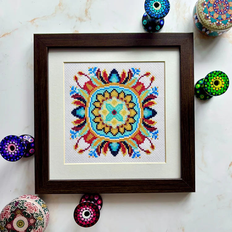 Mandala style Cross-stitch Pattern - SUMMER