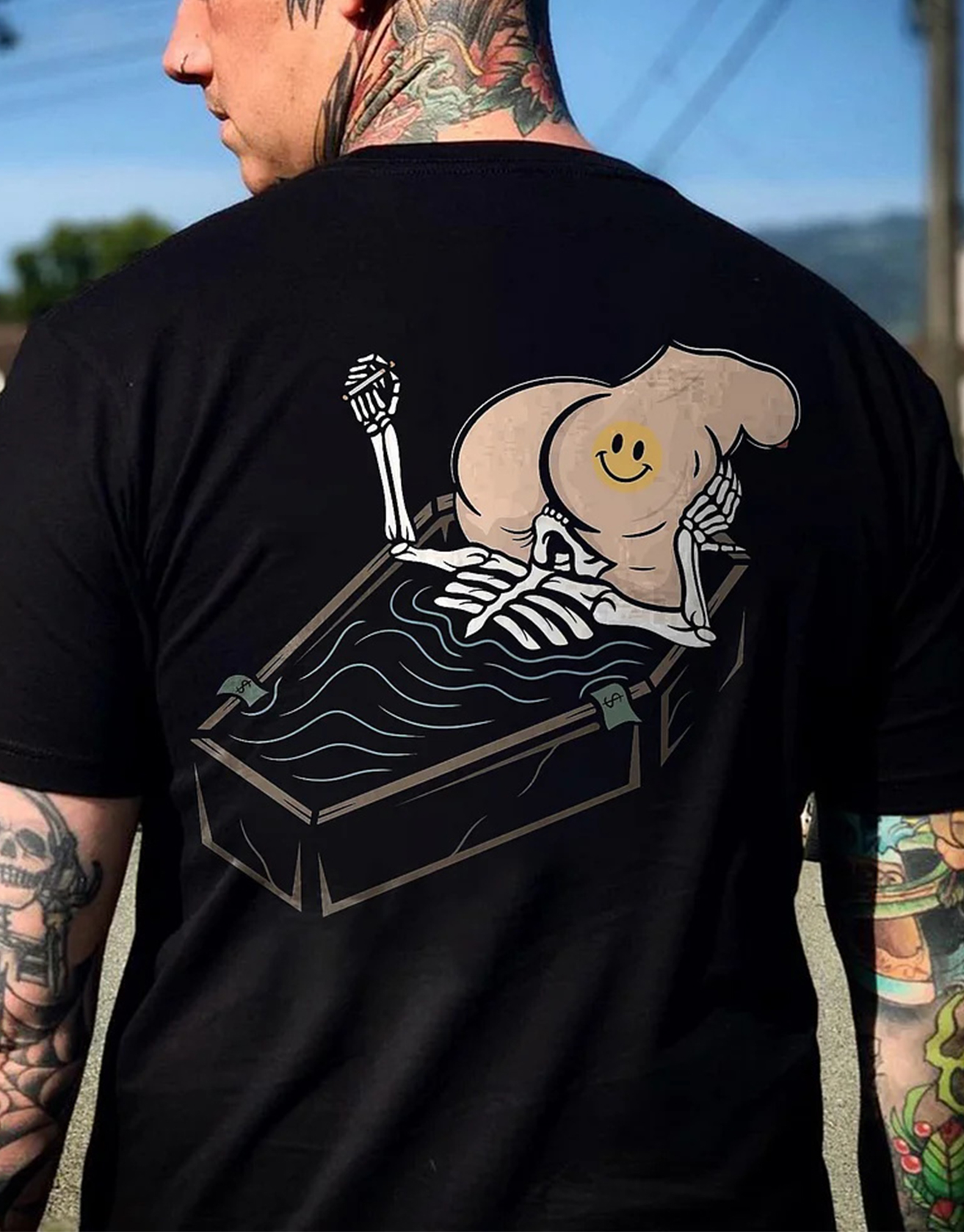 Coffin Skull T-Shirt Lixishop 