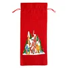 5D DIY Special Shaped Drill Diamond Painting Christmas House Wine Bottle Bags Covers Kits