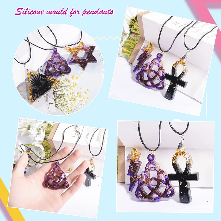 DIY Earrings Pendant Silicone Molds Punk Necklaces Jewelry Handicrafts Mould