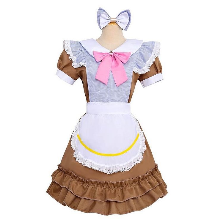 Sweet Bow Maid Ruffle Dress - Modakawa Modakawa