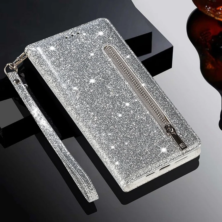 Wallet Glitter Flip Leather Case For Xiaomi Redmi 12C 10C 9A 9C 9T Note 12S 12 Pro 11S 11 Pro 10 Pro 9 8 7 Poco X5 Pro 11T 12T