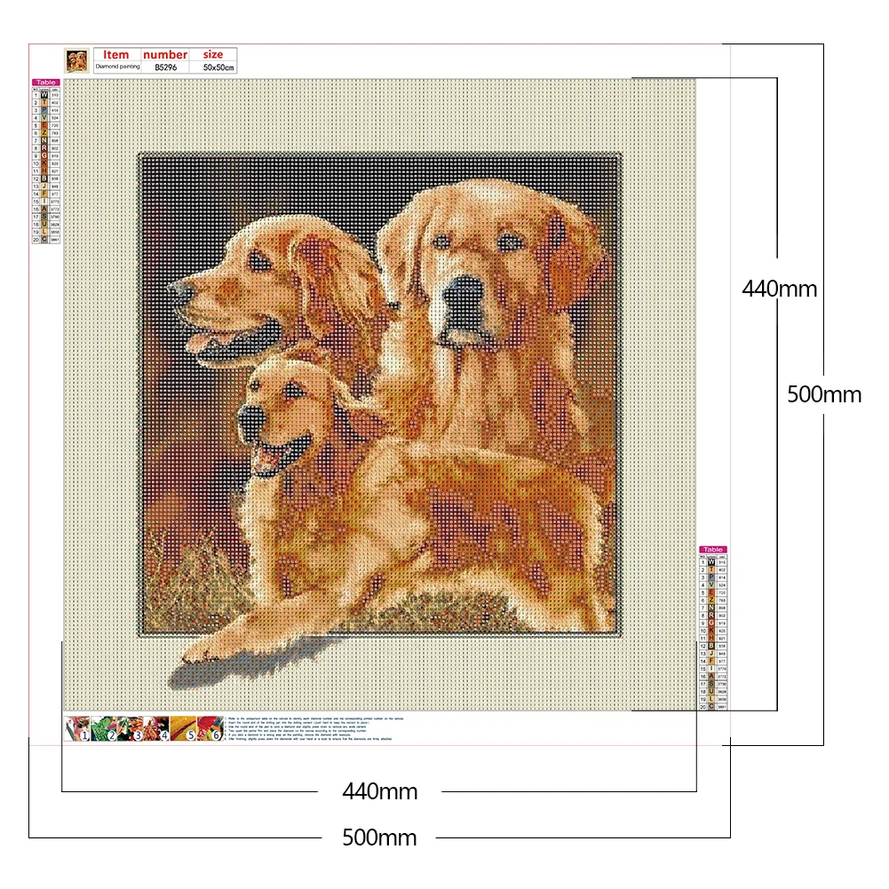 Diamond Painting - Full Round/Square Drill - Animals(30*30 - 50*50cm)
