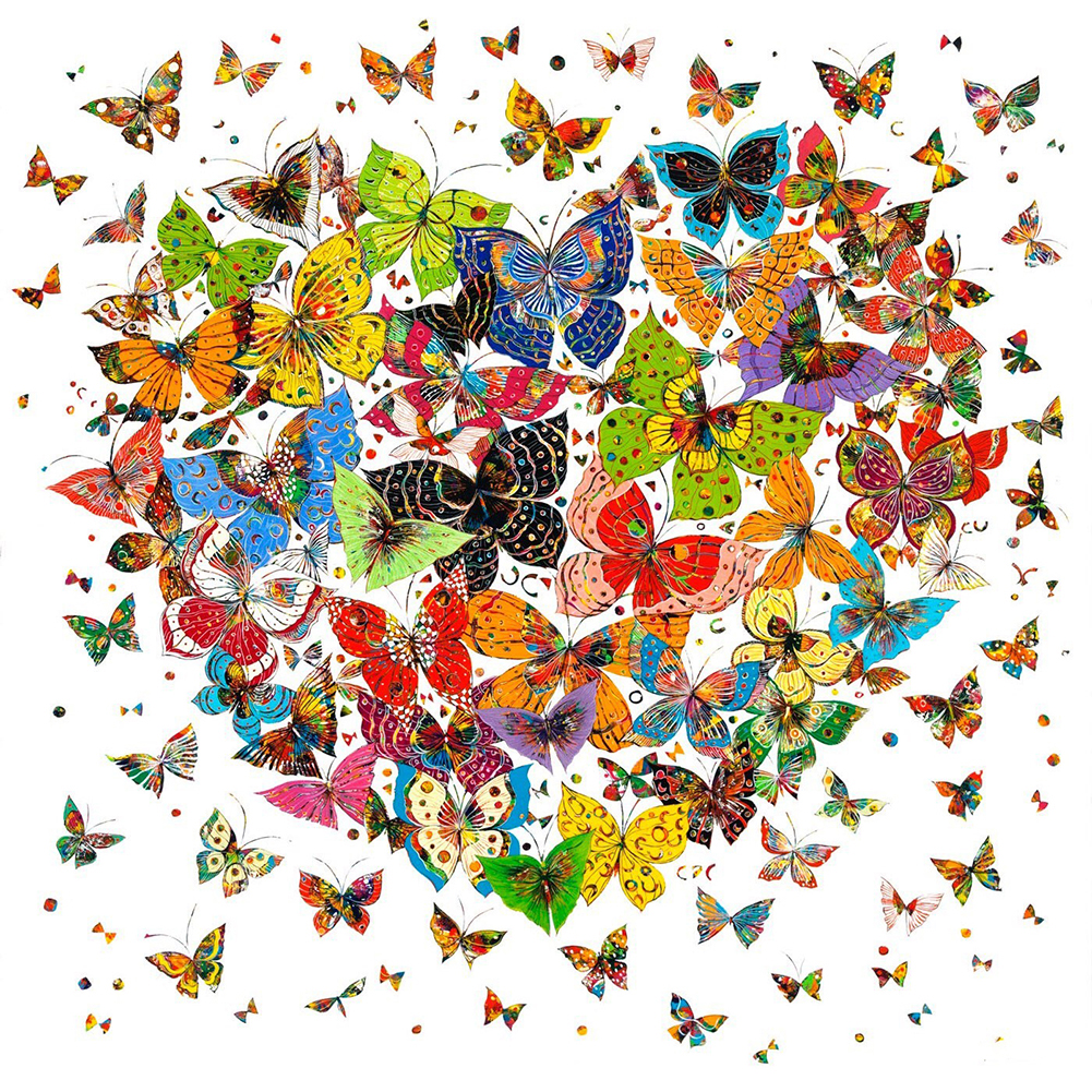 

Butterfly Heart - Round Drill Diamond Painting - 40*40CM, Round diamond 40*40cm, 501 Original