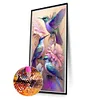 (Grande Taille) Colibri de jardin-partiel ab carr&eacute; diamant peinture-40 * 70cm