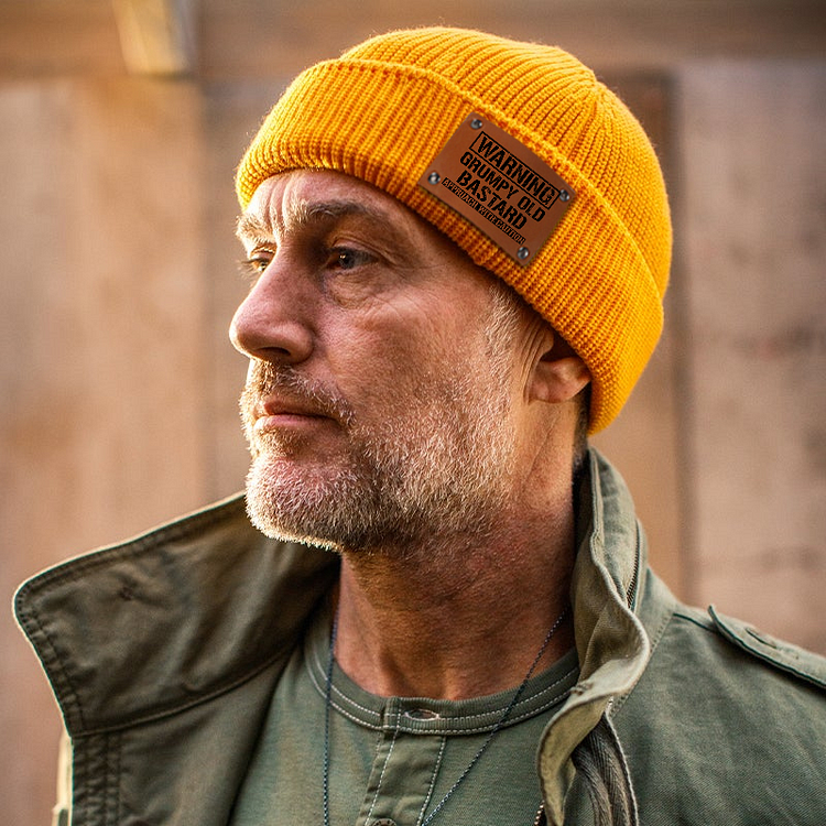 Warning Grumpy Old Bastard Approach With Caution Beanie