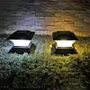 Solar Power LED Pillar Lamp Outdoor Garden Fence Lamp Yard Post Cap Lights