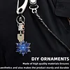 12pcs 2D Flat DIY Diamond Painting Keychain Double Sided Keyrings (Snowflakes)