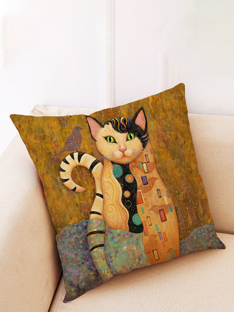 Artwishers Lovely Cat Vintage Style Pillow Case