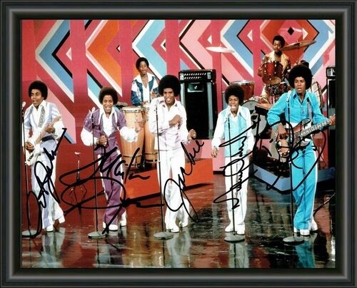 MICHAEL JACKSON - THE JACKSON FIVE ALL BROTHERS SIGNED - A4 GLOSS Photo Poster painting POSTER