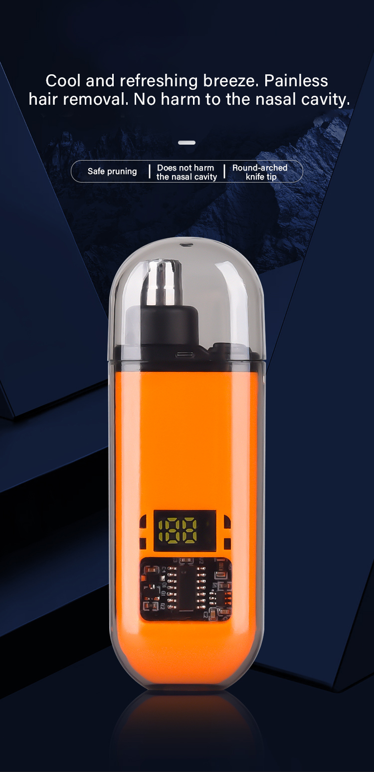 Likron Watches Likron Rechargeable Nose and Ear Hair Trimmer for Men - Portable Mini Electric Trimmer with Digital Display...