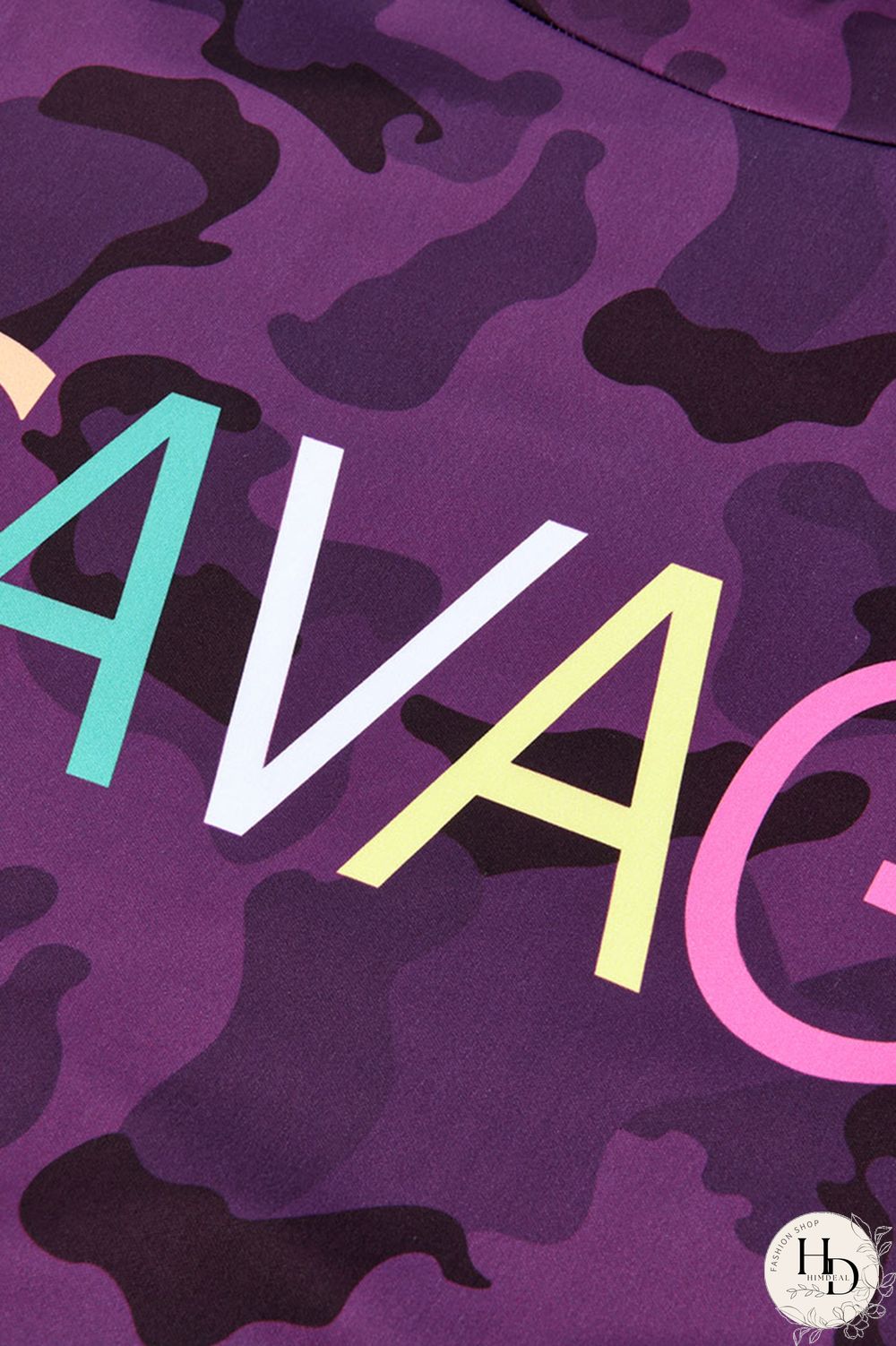 Camouflage Fashion Casual Letter Camouflage Print Basic Hooded Collar Plus Size Two Pieces