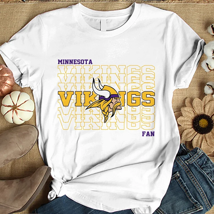Minnesota Vikings Women's White Relaxed T-Shirt