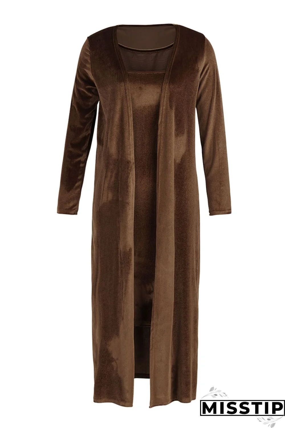 Black Casual Solid Patchwork Spaghetti Strap Long Sleeve Two Pieces