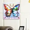 Papillon quatre saisons - per&ccedil;age rond peinture diamant - 30*30cm