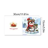 6Pcs Diamond Painting Penguin Greeting Cards Christmas Cards