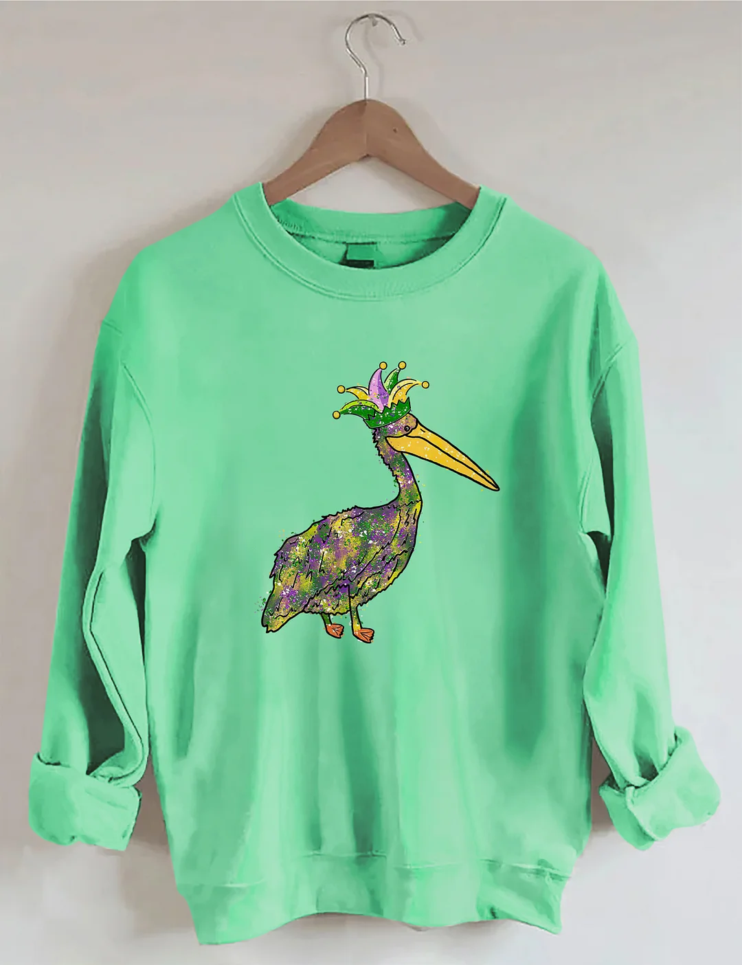 Mardi Gras Pelican Sweatshirt