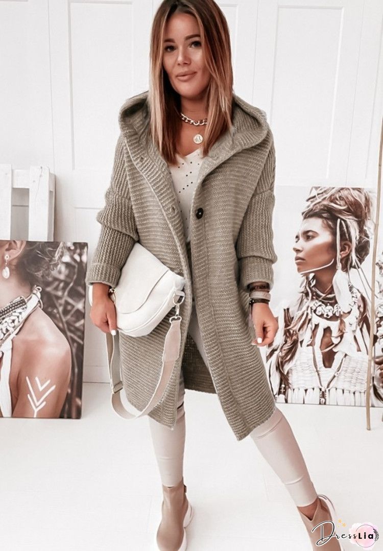 Plus size thickening Casual Lace-Up Sweater