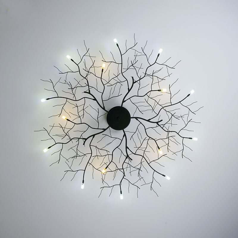 Modern LED Ceiling Lamp Chandelier Lighting Nordic Wrought Iron Branches Lamp Loft Ceiling Lamp Living Room Decoration Fixtures