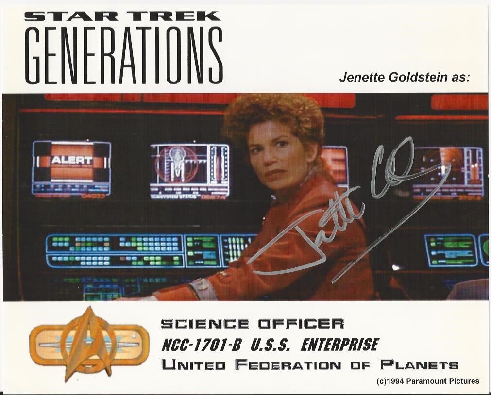 Jenette Goldstein - Star Trek Generations signed Photo Poster painting