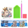 (US Only)2D Flat Easter Rabbit DIY Desktop Diamond Art Kit Easter Rabbit Cheer Home Decor