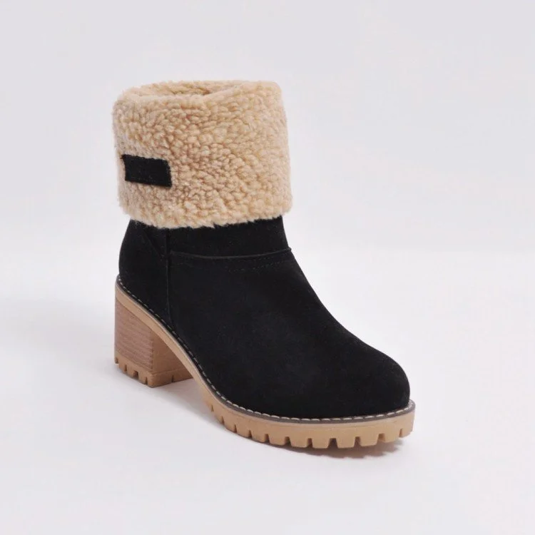 Churchf Churchf Fashionable Winter Large-Size Boots Lamb Wool Two Cotton Shoes To Keep Warm Snow Boots