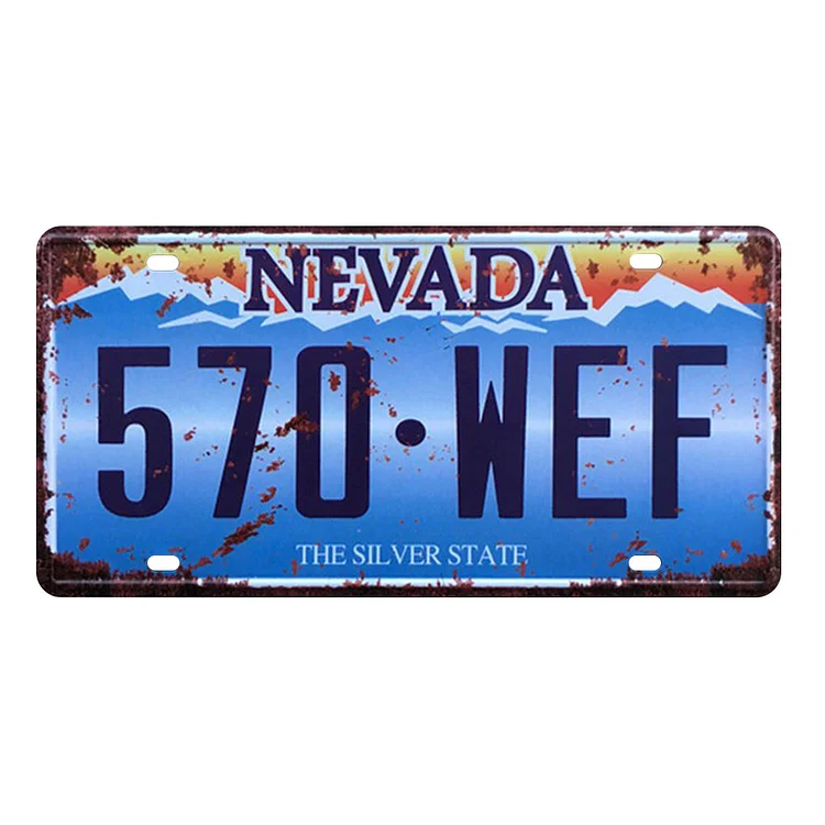 Nevada 570 WEF- Car Plate License Tin Signs/Wooden Signs - 5.9x11.8in