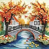 Tree Bridge House - Crystal Rhinestone Diamond Painting