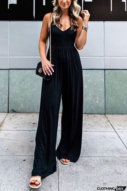 Solid Knot Slip Jumpsuit