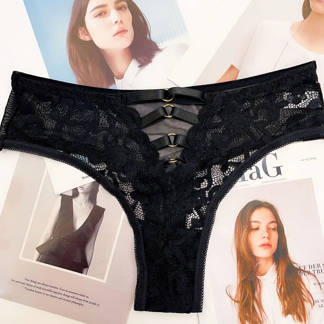 New Women Underwear Sexy Lace Panties Plus Size Fashion Hollow Out Comfort Briefs Low Waist Seamless Underpants Female Lingerie