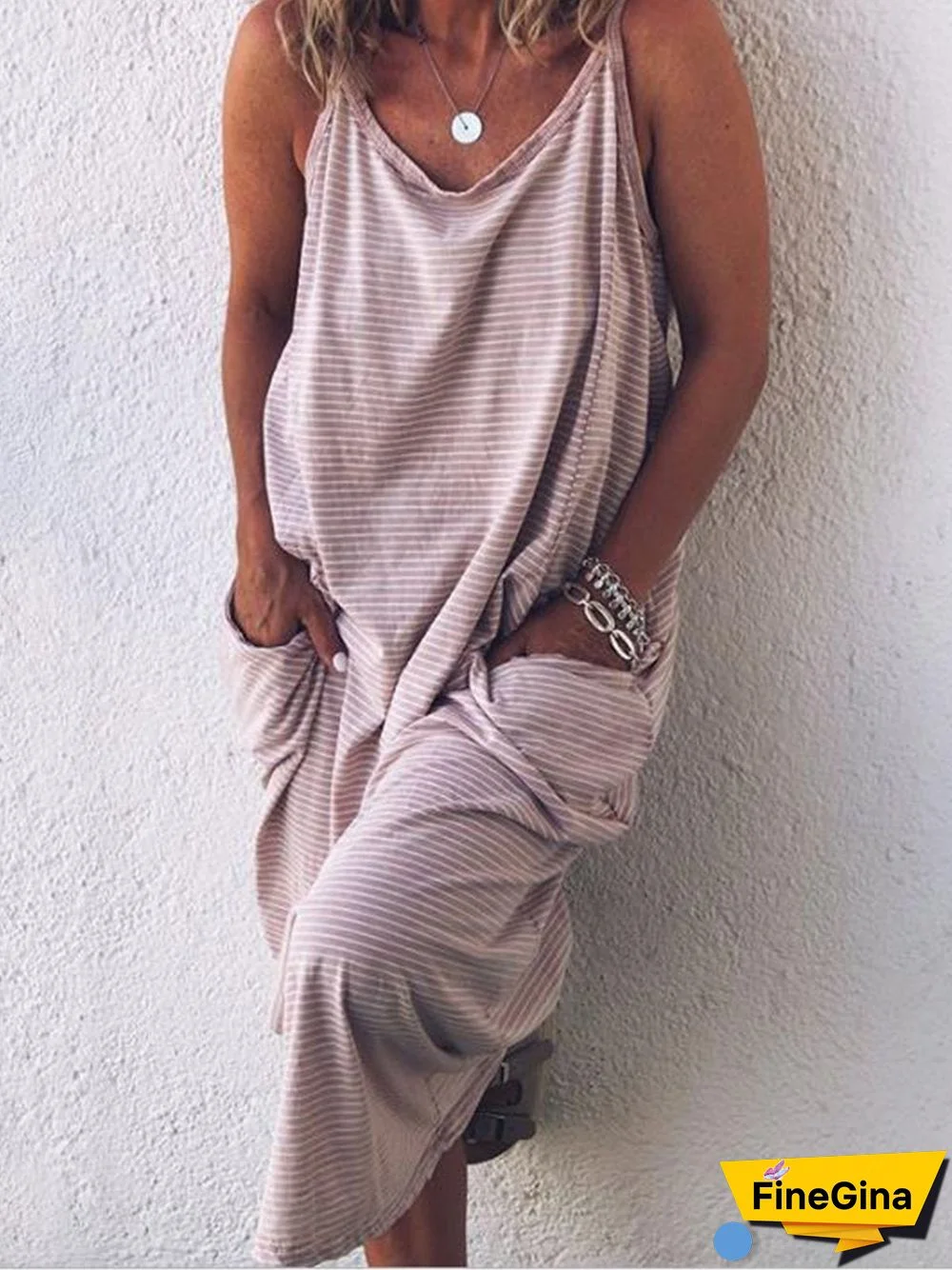 Casual Round Neck Sleeveless Casualdress