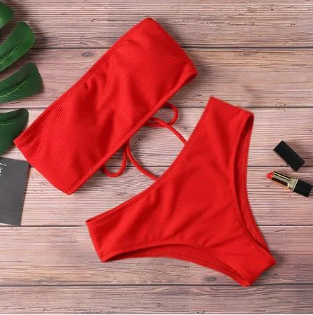 Uveng Bikini Swimsuit Lady With Bikini High Waist