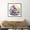 Bunny In Flowers - 18CT Stamped Cross Stitch 25*25cm/9.84*9.84in