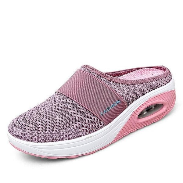 Air Cushion Slip-On Orthopedic Walking Shoes / Pink - vzzhome