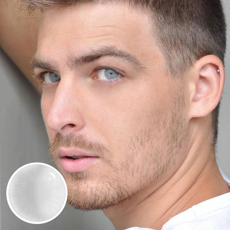 Men's Icy Gray Colored Contacts