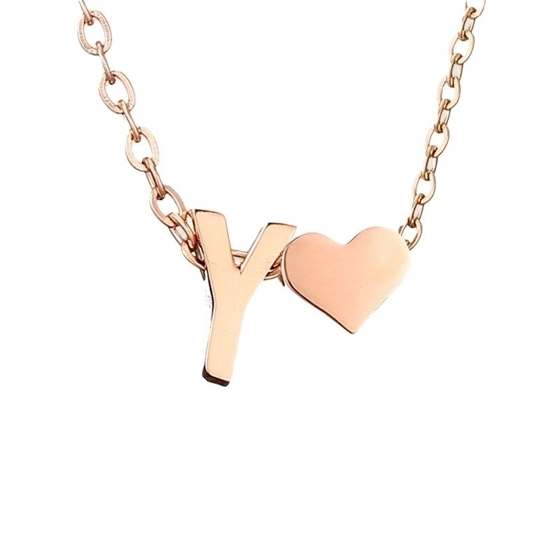 Stainless Steel Titanium Steel 14K Gold Plated Fashion Plating Letter Necklace