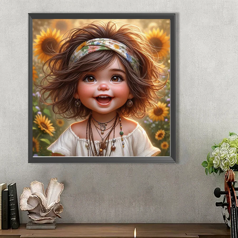 Partial AB Diamond Painting - Full Round Drill - Elf Girl(Canvas|45*45cm)