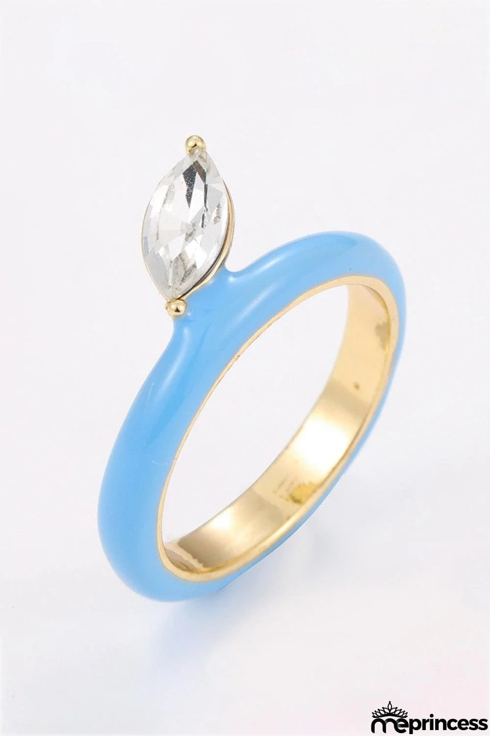 18K Gold Plated Glass Stone Ring