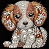 uk.everydayedeals DIY Pearl Painting With Frame - Handmade Self-Adhesive Pearls - Puppy(30*30cm)