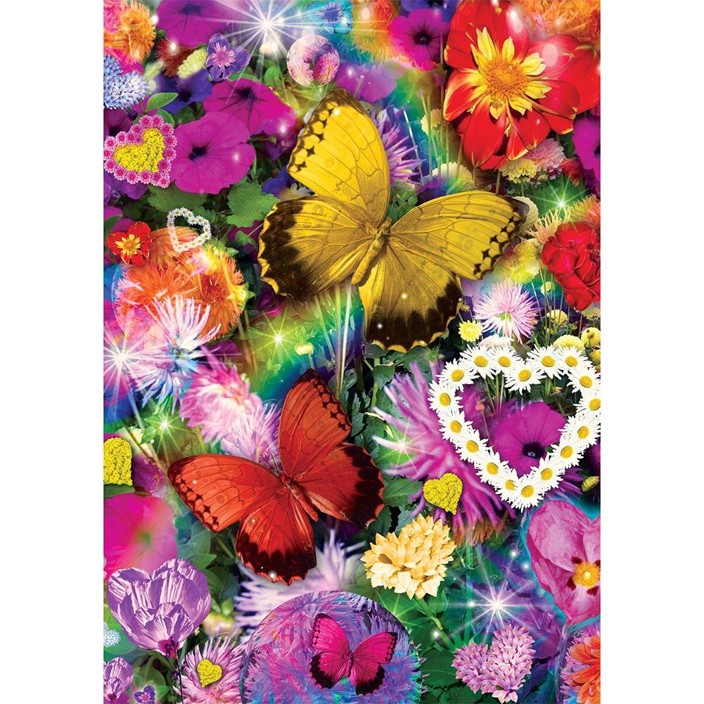 

30*40CM Round Drill Diamond Painting-Vibrant Flower, 501 Original