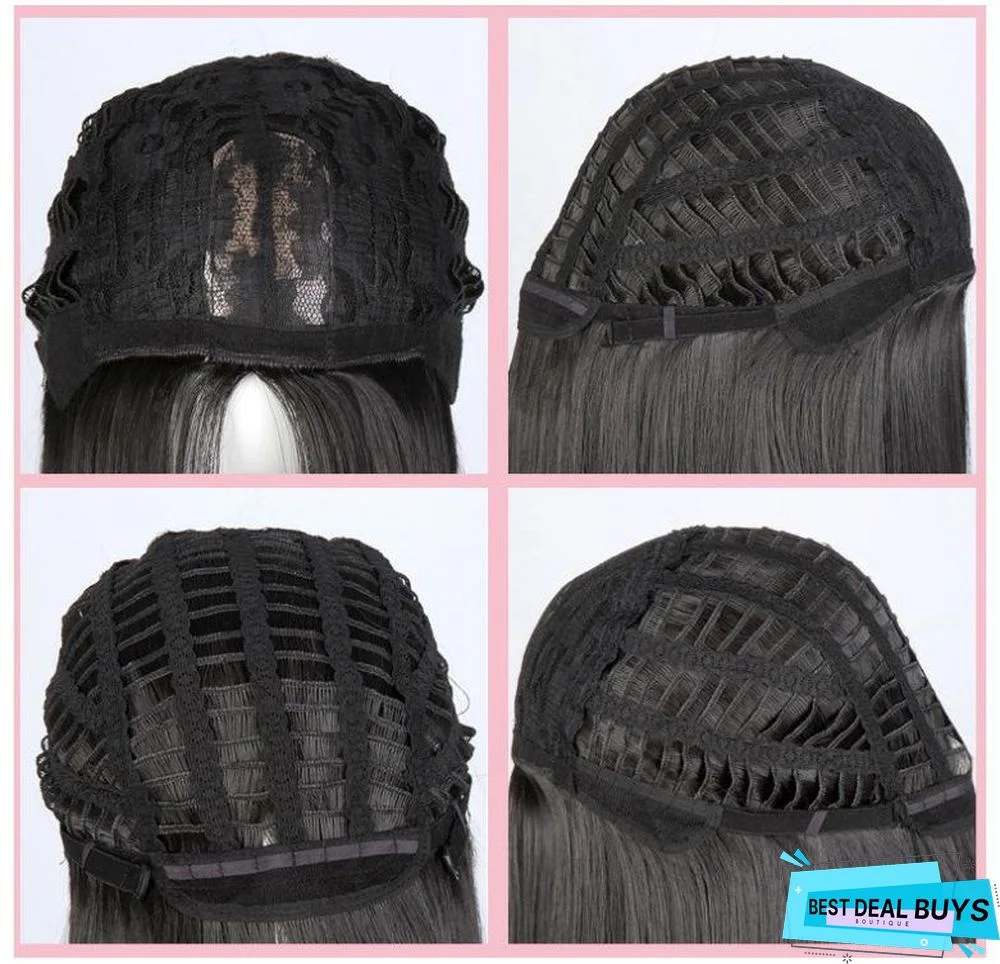 Long Curly Female Hair Big Wavy Curly Hair Black Wig Rose Net