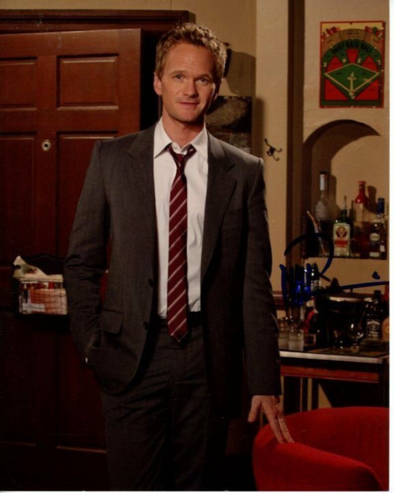 Neil patrick harris signed autograph how i met your mother barney stinson Photo Poster painting