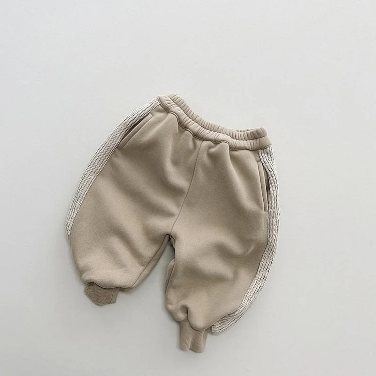Toddler Boy Striped Fleece Lined Pants